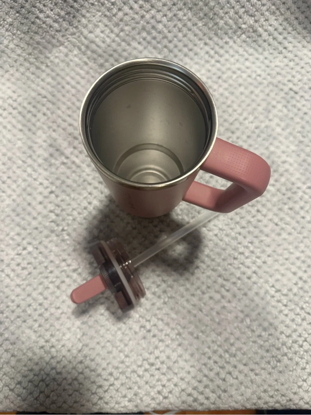 Stanley Pink Mug with Handle and Gold Logo